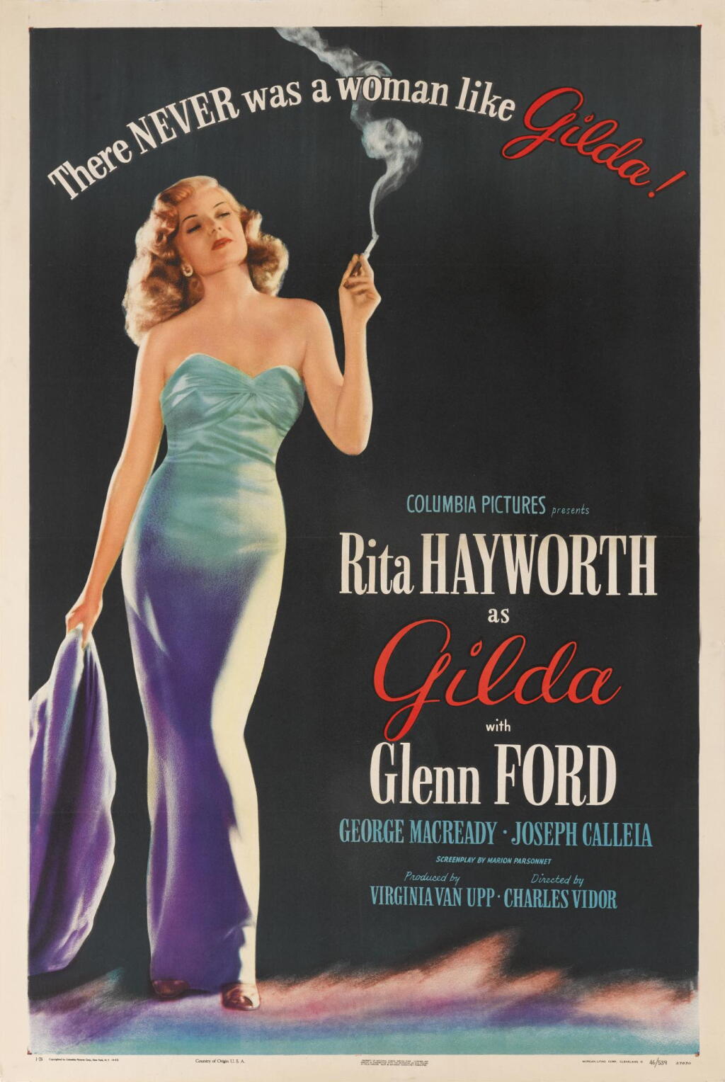 View full screen - View 1 of Lot 60. GILDA (1946) POSTER, US.