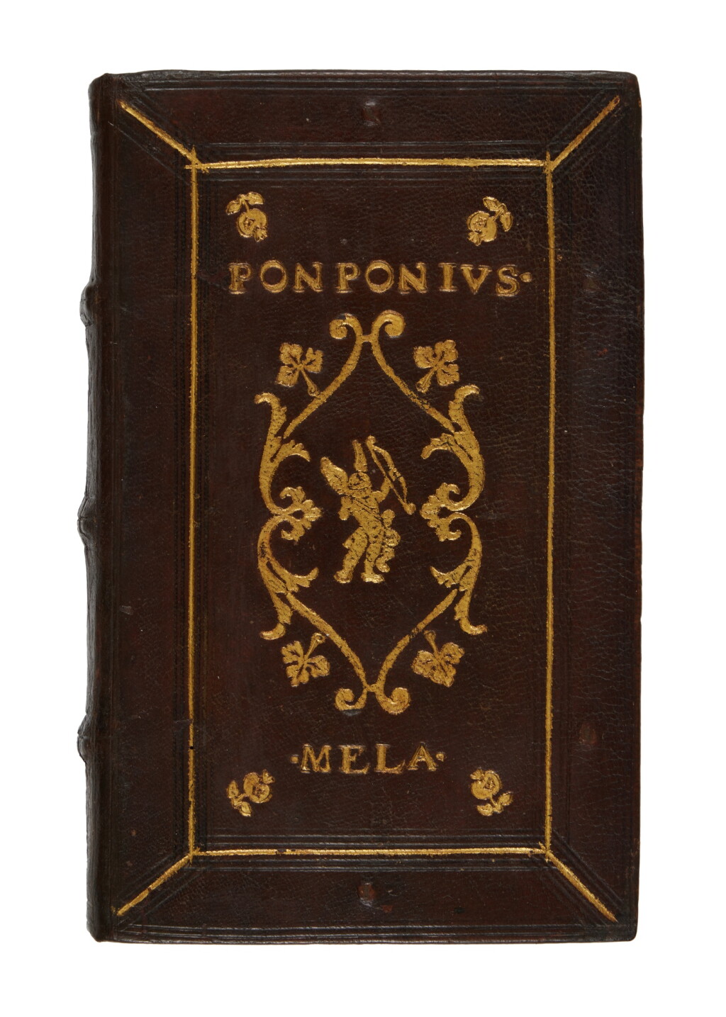 View full screen - View 1 of Lot 986. Mela, Iulius Solinus, Florence, Giunta, 1519, contemporary brown Bolognese morocco by the S. Petronio Binder.