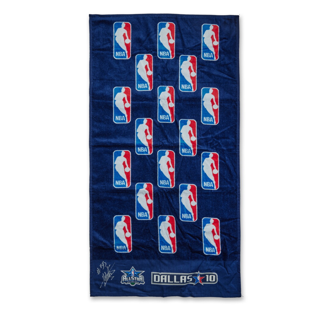 View full screen - View 1 of Lot 324. Dikembe Mutombo Signed 2010 NBA All-Star Towel .