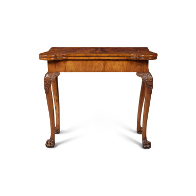 View full screen - View 1 of Lot 249. A George II Walnut Concertina Action Games Table, Circa 1740 and Later.