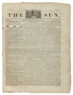 (BASEBALL) | A very early mention of baseball in The Sun, No. 169. New York: Published by Benj. H. Day & Geo. W. Wisner, Wednesday, March 19, 1834