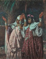 Dancers in a Moonlit Palm Grove