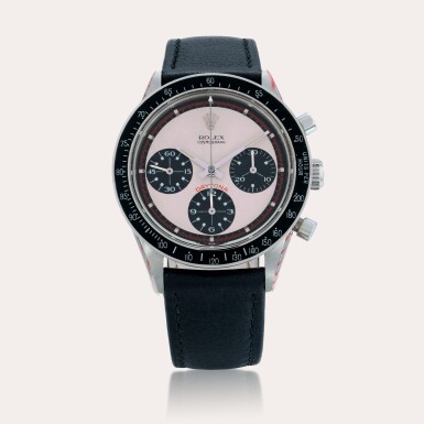View full screen - View 1 of Lot 184. Daytona 'Paul Newman', Reference 6241 | A stainless steel chronograph wristwatch restored by the Rolex Atelier de Restauration | Made 1969.
