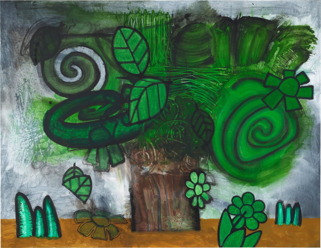 View full screen - View 1 of Lot 276. Green Flowers (4).