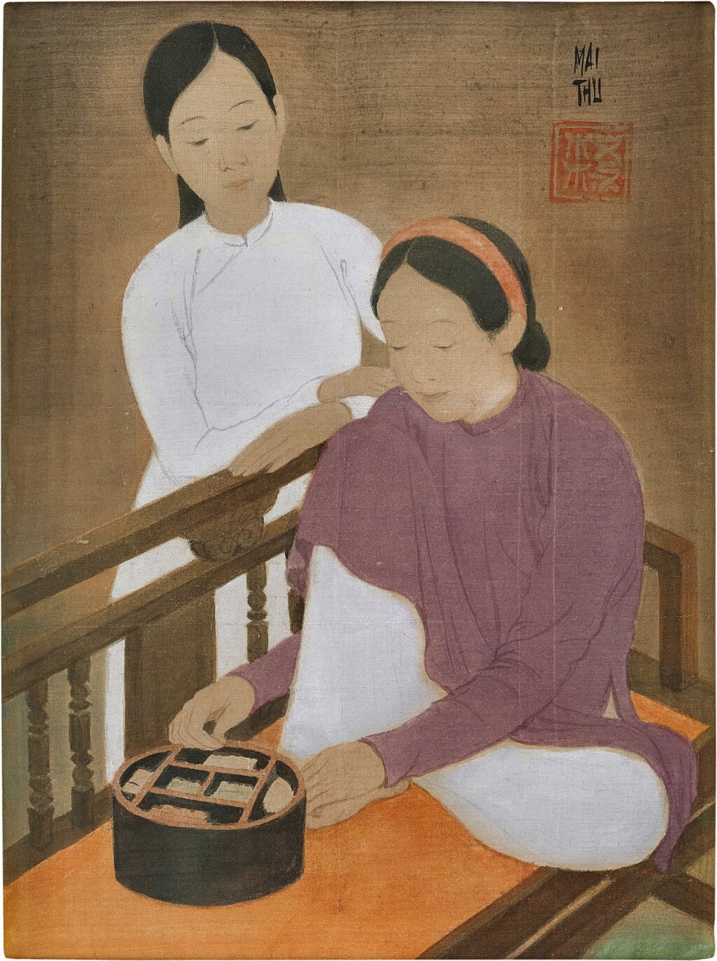 View full screen - View 1 of Lot 718. Mai Trung Thu 枚中栨 (梅忠恕)| The sewing box 縫紉盒.