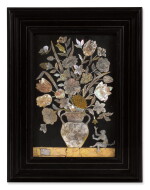 A Dutch Mother-of-Pearl and Penwork Panel, 1667, by Dirck van Rijswijck