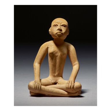 View full screen - View 1 of Lot 148. HUASTEC SEATED FIGURE, PANUCO REGION LATE PRECLASSIC-PROTOCLASSIC, CIRCA 300 BC - AD 300.