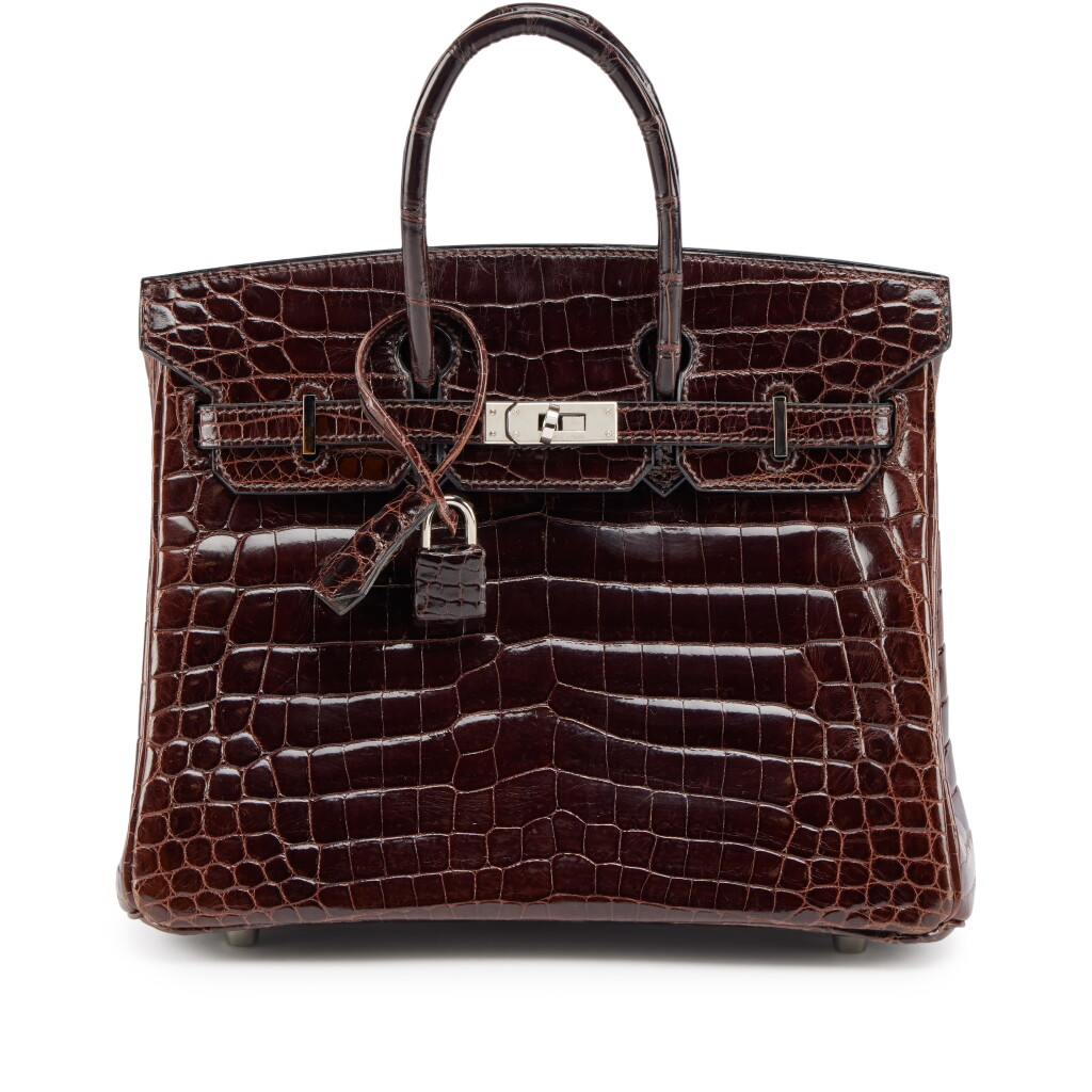 Voir en plein écran - Voir 1 du lot 39. Cocoan Shiny Niloticus Crocodile Birkin 25 Palladium Hardware, 2008.