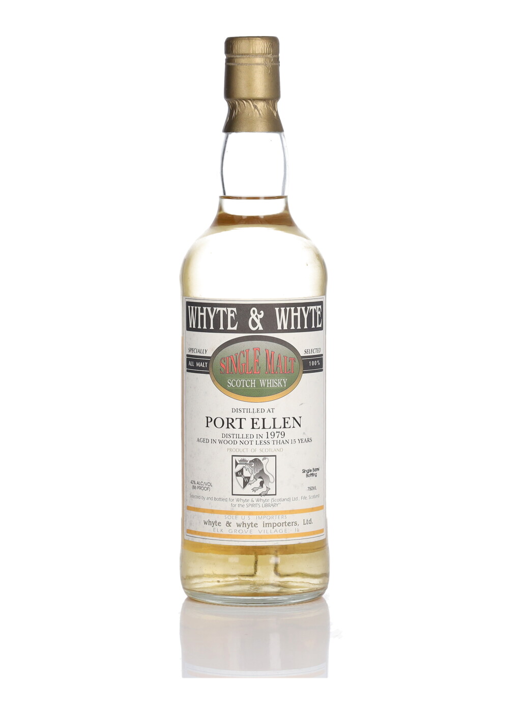 View full screen - View 1 of Lot 53. Port Ellen Whyte & Whyte 15 Year Old 86 Proof 1979 (1 BT 75cl).