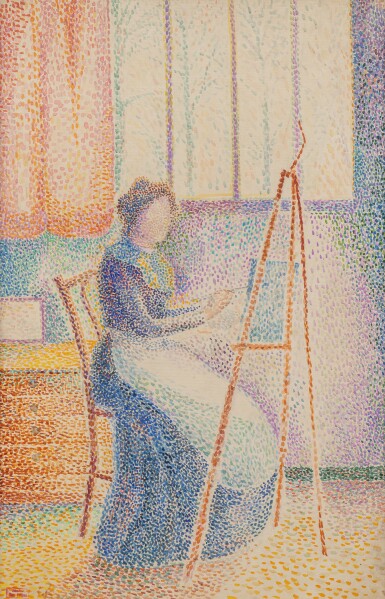 View full screen - View 1 of Lot 212. La femme de l'artiste à son chevalet.