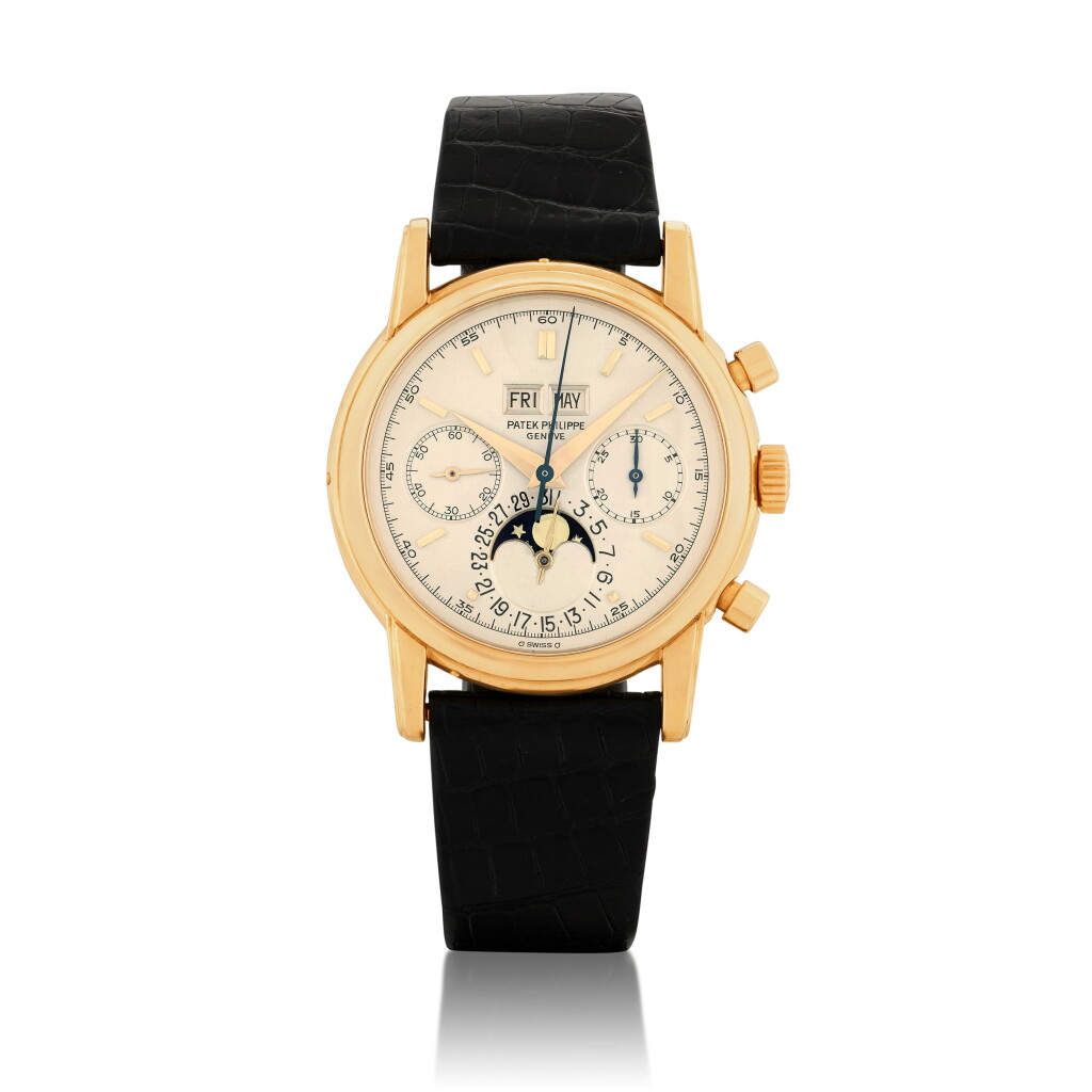 View full screen - View 1 of Lot 95. '4th Series', Ref. 2499/100, Yellow gold perpetual calendar chronograph wristwatch Made in 1982 | 百達翡麗 | 2499/100型號「4th Series」黃金萬年曆計時腕錶,1982年製.