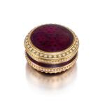 A gold and enamel snuff box, Joseph-Etienne Blerzy, Paris, 1780