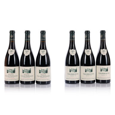 View full screen - View 1 of Lot 420. Chambertin and Volnay, Clos des Santenots 2010 Jacques Prieur Assortment Case (6 BT).