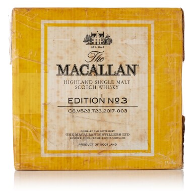 View full screen - View 1 of Lot 6064. The Macallan Edition No.3 48.3 abv NV (12 BT70).