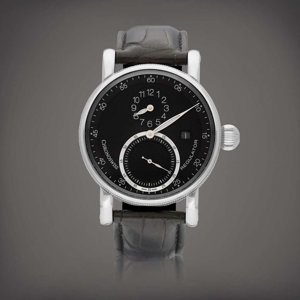 View full screen - View 1 of Lot 8821. Regulator Classic Date, Reference CH-8733 | A stainless steel wristwatch with date and regulator dial, Circa 2018 | Regulator Classic Date 型號CH-8733 | 精鋼腕錶,備日期顯示及規範指針錶盤,約2018年製.
