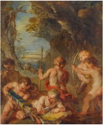 FRANÇOIS LEMOYNE | PUTTI PLAYING IN A LANDSCAPE
