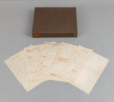 View full screen - View 1 of Lot 84. Autograph Manuscript of Theodor Herzl’s “The Family Affliction”.