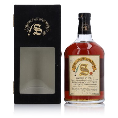 View full screen - View 1 of Lot 106. Macallan Signatory Vintage 27 Year Old Cask #99/1239 53.4 abv 1971 (1 Bottle 75cl).