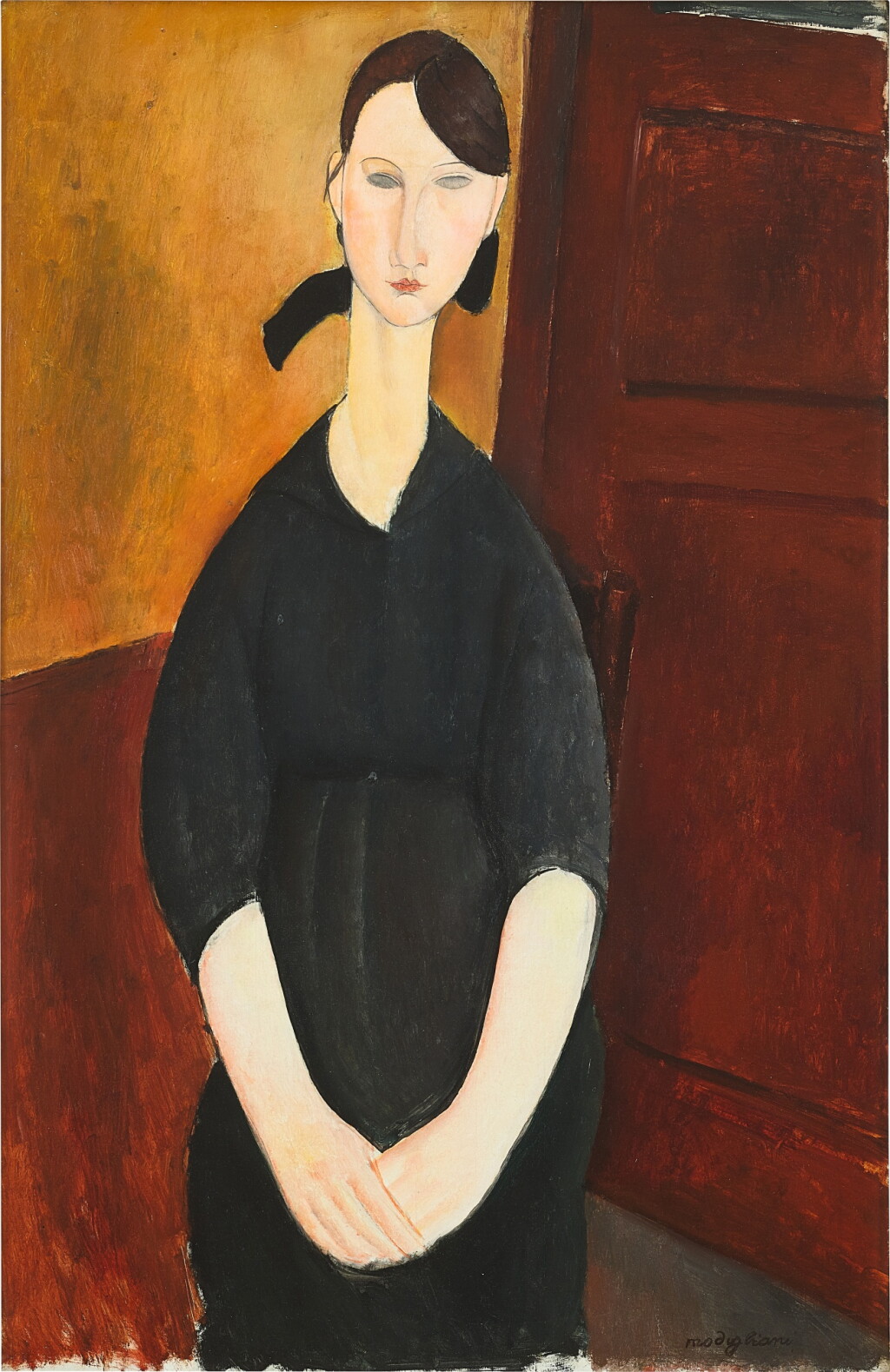 Voir en plein écran - Voir 1 du lot 8512. Amedeo Modigliani 亞美迪歐・莫迪里安尼 | Paulette Jourdain 寶麗特・茹丹肖像.