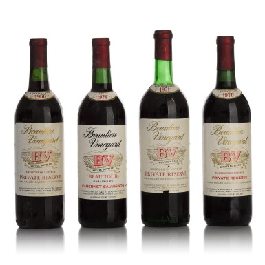 View full screen - View 1 of Lot 527. Beaulieu Vineyard, Georges de Latour, Private Reserve 1951 to 1981 (12 BT).