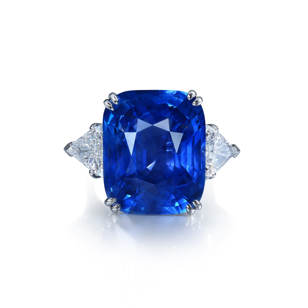 View full screen - View 1 of Lot 127. Sapphire and Diamond Ring, France.