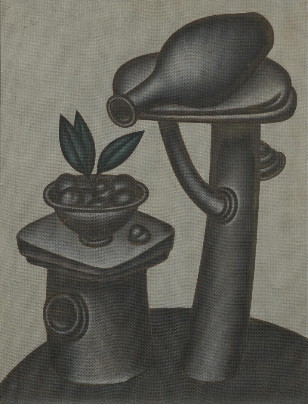View full screen - View 1 of Lot 23. Fountain, Tree Trunks and Jug.