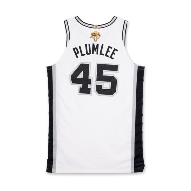View full screen - View 1 of Lot 13. Mason Plumlee San Antonio Spurs 2026 NBA Finals Game Issued Association Edition Jersey | Game 2.