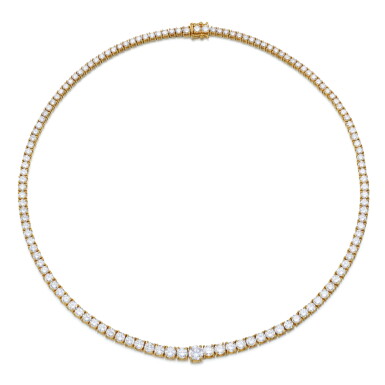 View full screen - View 1 of Lot 1611. DIAMOND NECKLACE 鑽石項鏈.