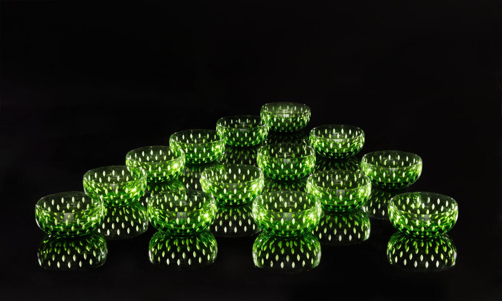 View full screen - View 1 of Lot 178. A set of fourteen Saint-Louis crystal finger bowls, Hermès, Paris, the model created in 2007 .