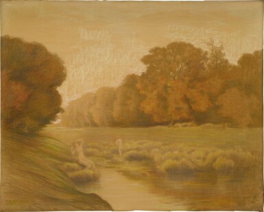 View full screen - View 1 of Lot 21. Nymphs by a Stream.