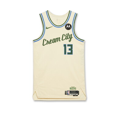 View full screen - View 1 of Lot 47. Ryan Rollins Milwaukee Bucks 2025-2026 Game Worn City Edition Jersey .