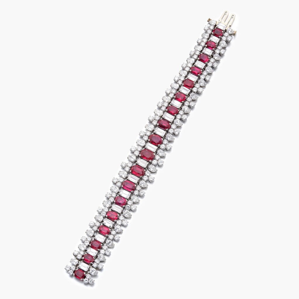 View full screen - View of Ruby and Diamond Bracelet.