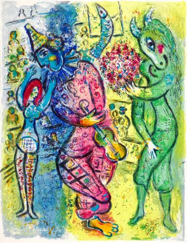 View full screen - View 1 of Lot 29. MARC CHAGALL | LE CIRQUE: ONE PLATE (M. 498; C. BKS. 68).