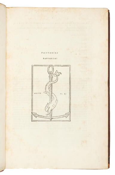 Pausanias, Pausanias Pausanias, Venice, Heirs of Aldo Manuzio & Andrea ...