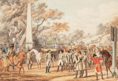 View full screen - View 1 of Lot 46. A Halt during the Imperial Hunt in the Forest of Fontainebleau.