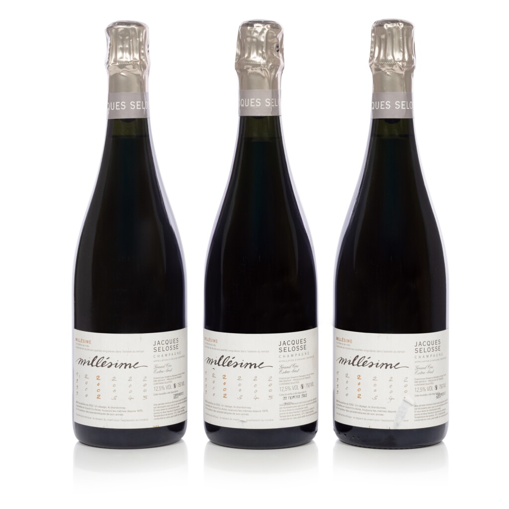 View full screen - View 1 of Lot 357. Jacques Selosse, Blanc de Blancs 2002 (3 BT).