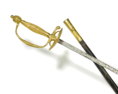View full screen - View 1 of Lot 153. A Spanish officer's sword, dated 1851.