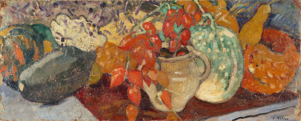 View full screen - View 1 of Lot 2119. Nature morte, pastèques et physallis.