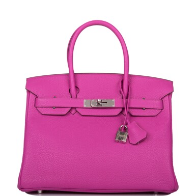 View full screen - View 1 of Lot 65. HERMÈS | MAGNOLIA BIRKIN 30CM IN TAURILLON CLEMENCE LEATHER WITH PALLADIUM HARDWARE.