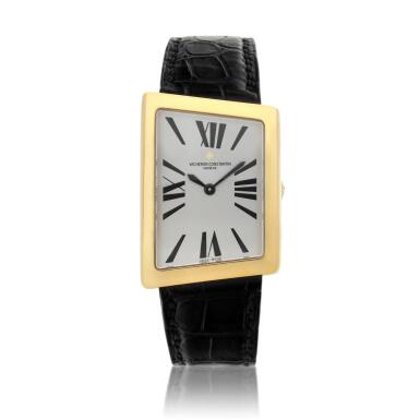 View full screen - View 1 of Lot 10. Reference 37010 MCMLXXII A yellow gold asymmetrical wristwatch, Circa 2000.