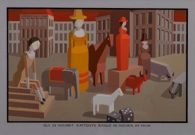 View full screen - View 1 of Lot 83. Qui se nourrit d'attente risque de mourir de faim, 1972.