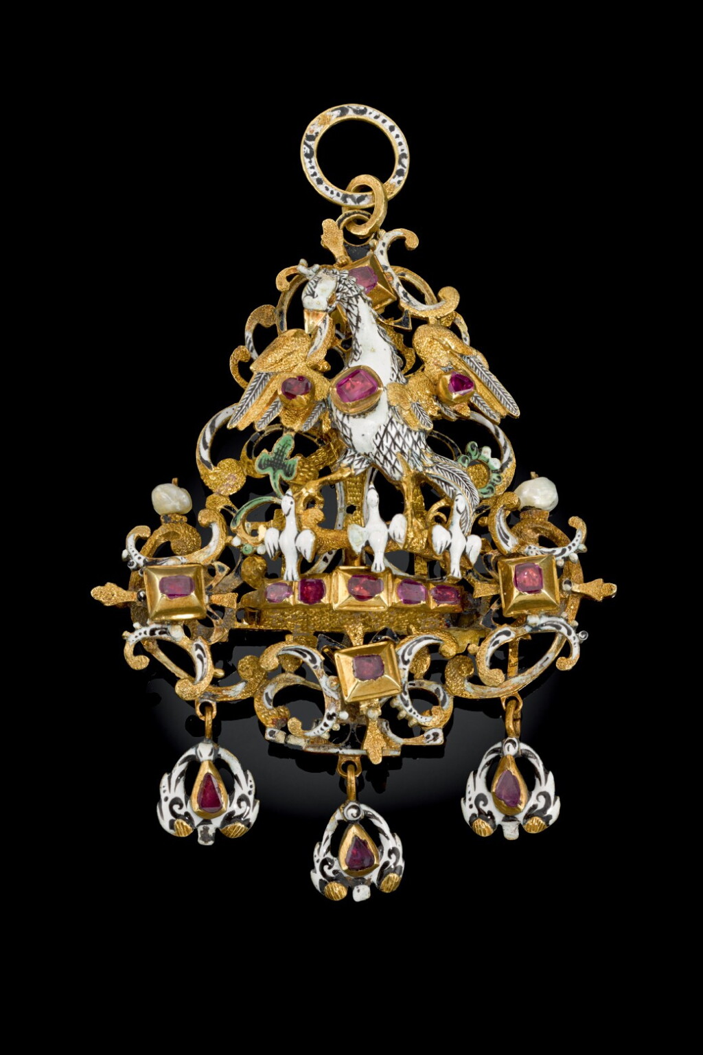 View full screen - View 1 of Lot 22. SOUTHERN GERMAN, CIRCA 1630-1640 | PENDANT WITH THE PELICAN IN HER PIETY.