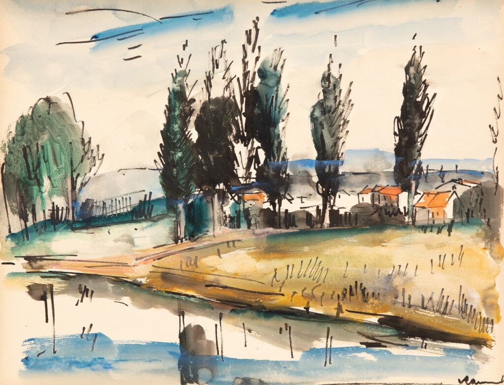View full screen - View 1 of Lot 222. La berge.