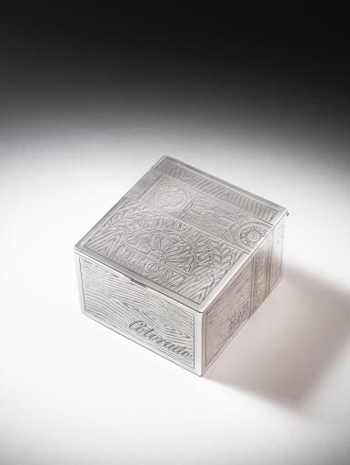 View full screen - View 1 of Lot 205. A parcel-gilt silver trompe l’oeil cigar box, Aron Lydikain, St Petersburg,1880.