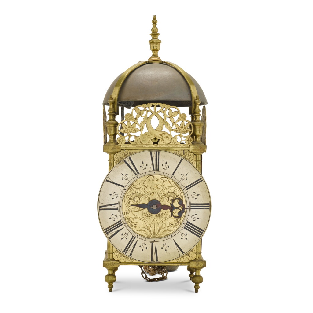 全螢幕檢視 - 查看12A Queen Anne brass lantern clock, William Wood, Nailsworth, dated 1707的1