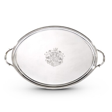 View full screen - View 1 of Lot 271. A George III silver tray, William Burwash, London, 1803.