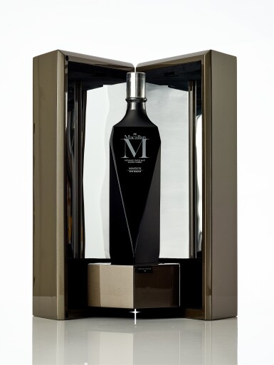 View full screen - View 1 of Lot 8. Macallan M Decanter Black 2018 Release 44.8 abv (1 BT75) NV.