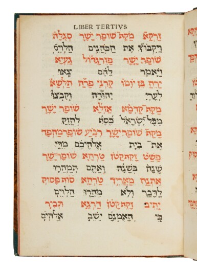 View full screen - View 1 of Lot 72. Reuchlin, Johann | The oldest known example of music printed in Hebrew.