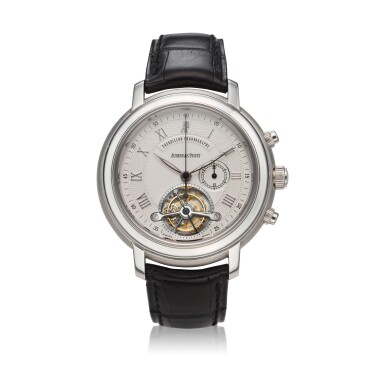 View full screen - View 1 of Lot 368. Reference 25909BC Jules Audemars A white gold tourbillon chronograph wristwatch, Circa 2000 .