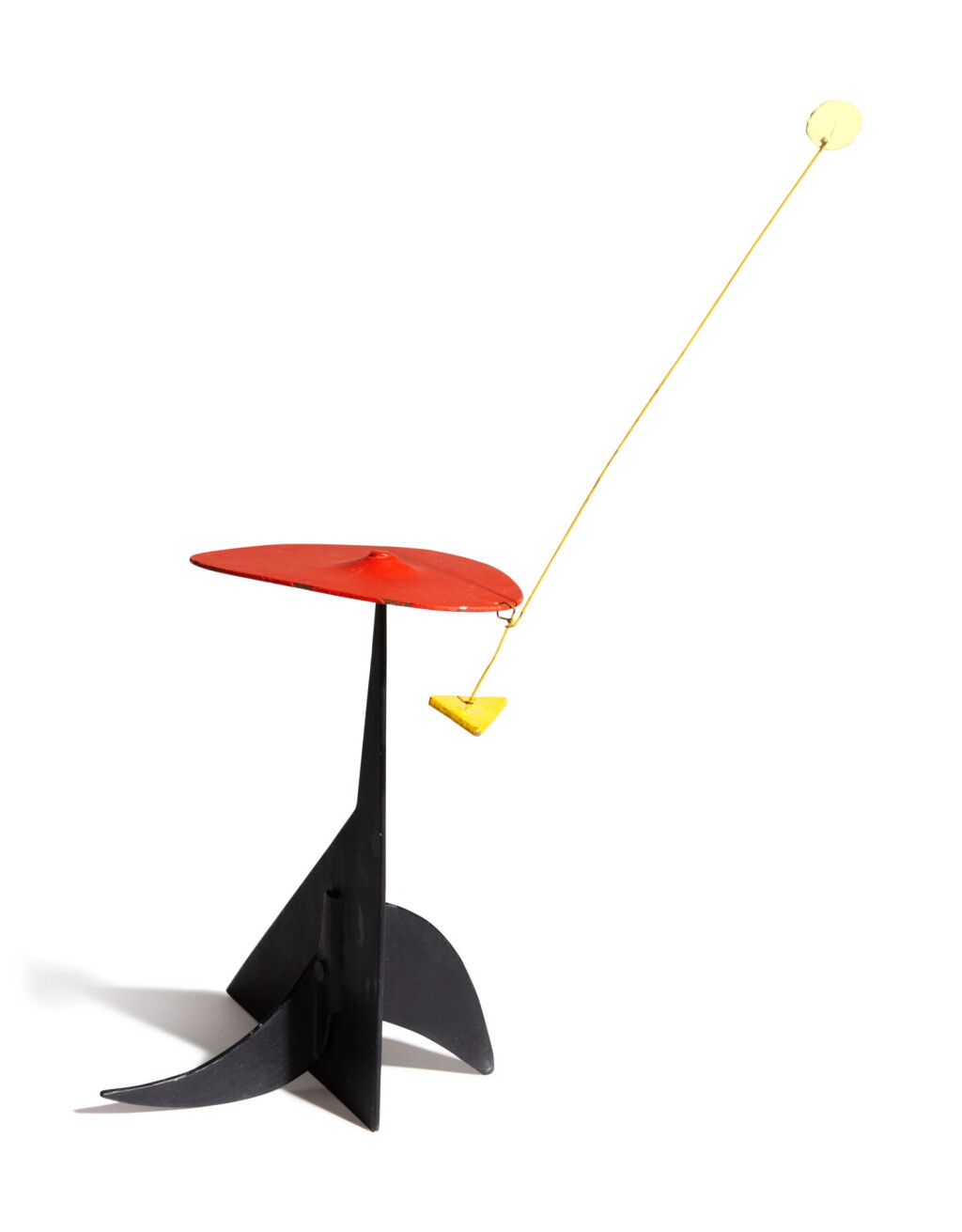 View full screen - View 1 of Lot 290. Red Mushroom, White Dot, Yellow Triangle on Black Wave.